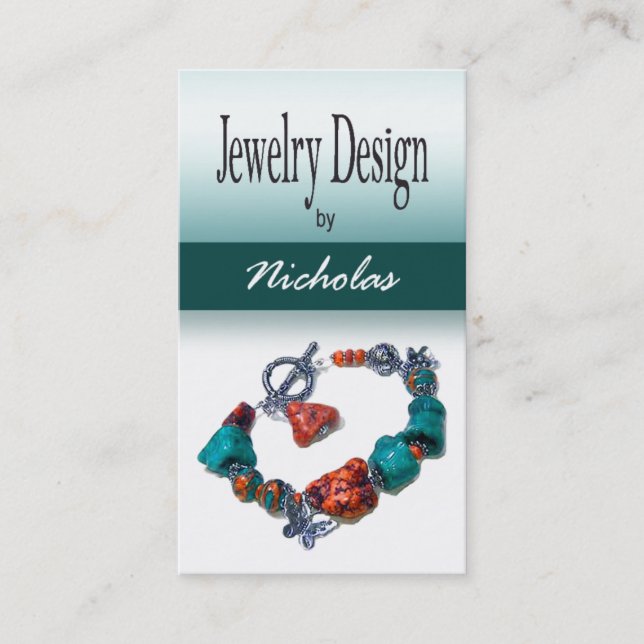 Carte De Visite Bijoutier de coutume de concepteur de bijoux (Devant)