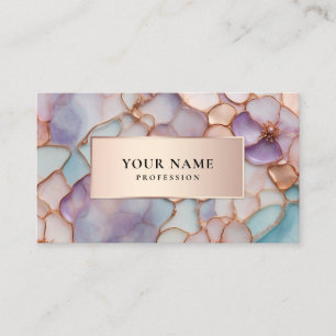 Carte De Visite Bijoux de luxe Fleurs chic QR Code