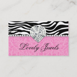 Carte De Visite Bijoux de mode dans Perles léopard Zebra Lace ros