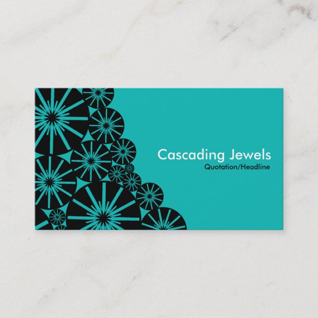 Carte De Visite Bijoux en cascade - Aqua Blue 0ABAB5 (Devant)