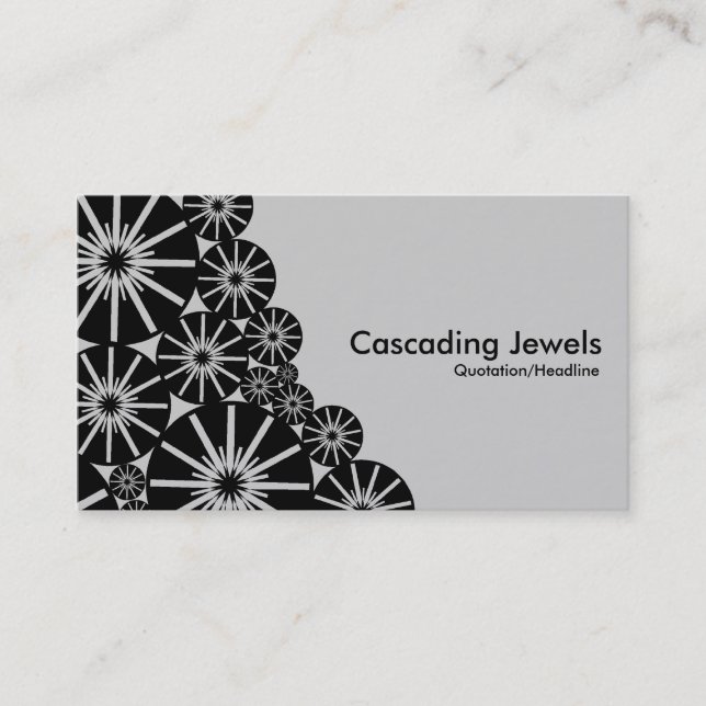 Carte De Visite Bijoux en cascade - gris clair CCCC (Devant)