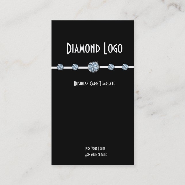 Carte De Visite Bijoux en diamant - Logo en diamant (Devant)