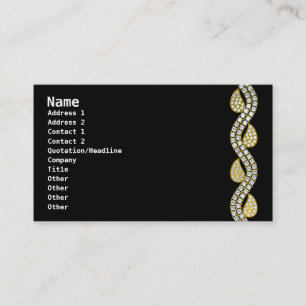 Carte De Visite Bijoux en diamant noir