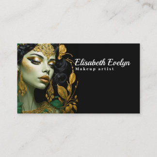 Carte De Visite Bijoux en or pour femme avec Green Floral Touch h6