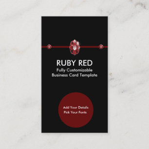 Carte De Visite Bijoux en rubis - Logo en pierre rouge rubis