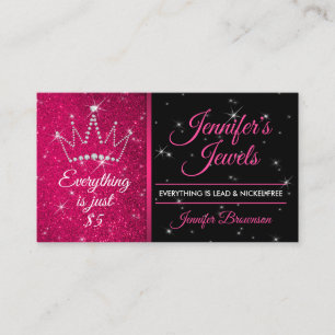 Carte De Visite Bijoux et accessoires Parties scintillant Couronne