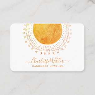 Carte De Visite Bijoux Faux Gold Circle Abstrait