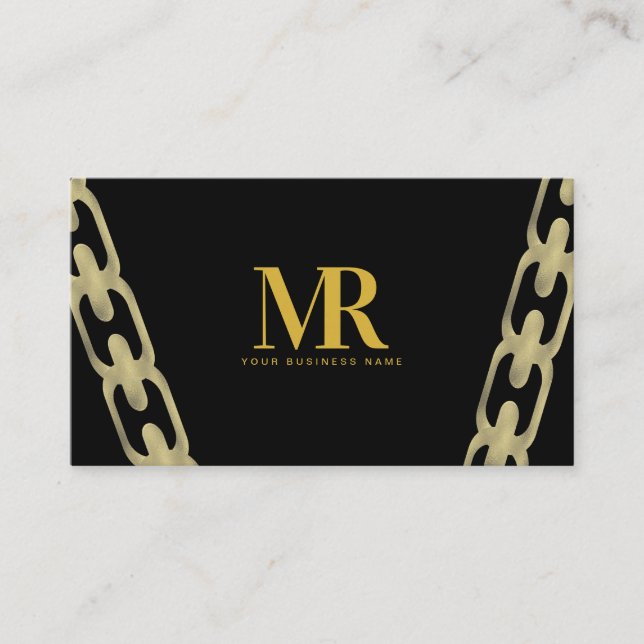 Carte De Visite Bijoux fins Big Foil Chain Marque d'entreprise (Devant)