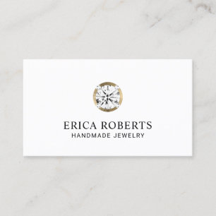 Carte De Visite Bijoux modernes de diamant d'or de concepteur de