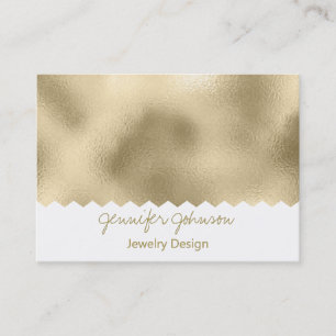 Carte De Visite Bijoux motif Design Gold Foil
