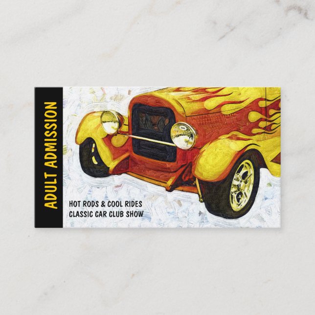 Carte De Visite Billet d'admission pour le salon de l'Auto ou le (Devant)
