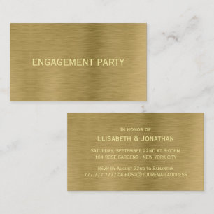 Carte De Visite Billet Faux Gold Metal Texture Engagement