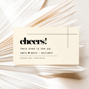 Carte De Visite Billet mariage simple, élégant et chic