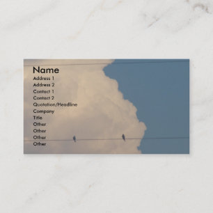Carte De Visite Birds On A Wire with Fog on Lens
