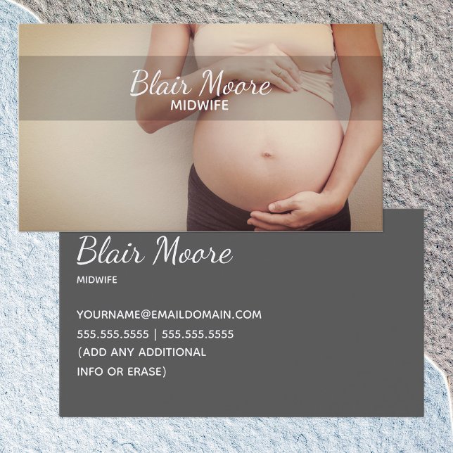 Carte De Visite Birth Doula (Midwife Birth Doula Business Card)