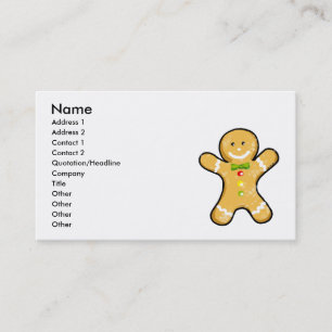 Carte De Visite Biscuit mignon de bonhomme en pain d'épice