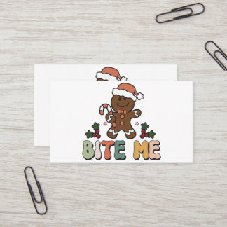 Carte De Visite Bite Me Gingpain Super Noël