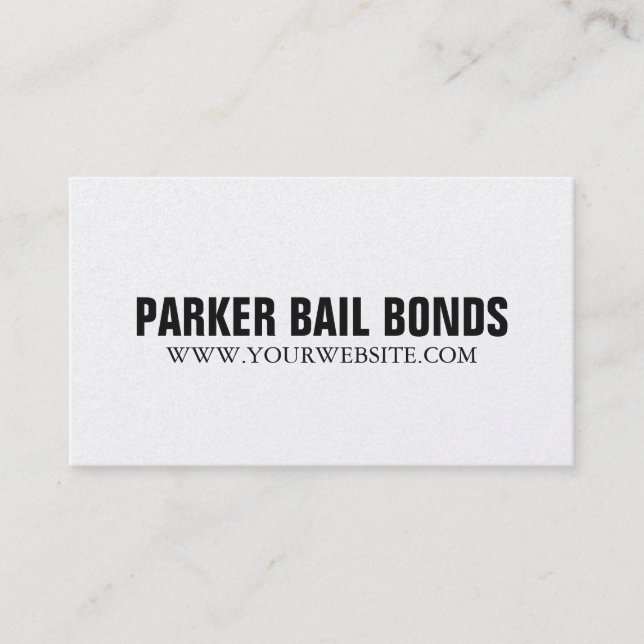 Carte De Visite Black and Gold Jail Bail Bonds Company (Devant)