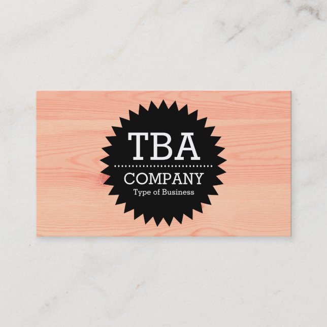 Carte De Visite Black Circle Star v2 - Wood 05 (Devant)