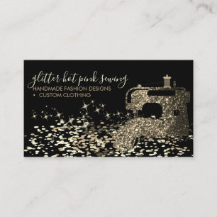 Carte De Visite Black Gold Fashion Stylist Quilting Couture