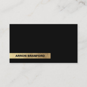 Carte De Visite Black Gold Stripe moderne