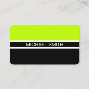 Carte De Visite Black Lime Professionnel Élégant Moderne
