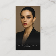 Black Minimal Photographer Elegant Business Card