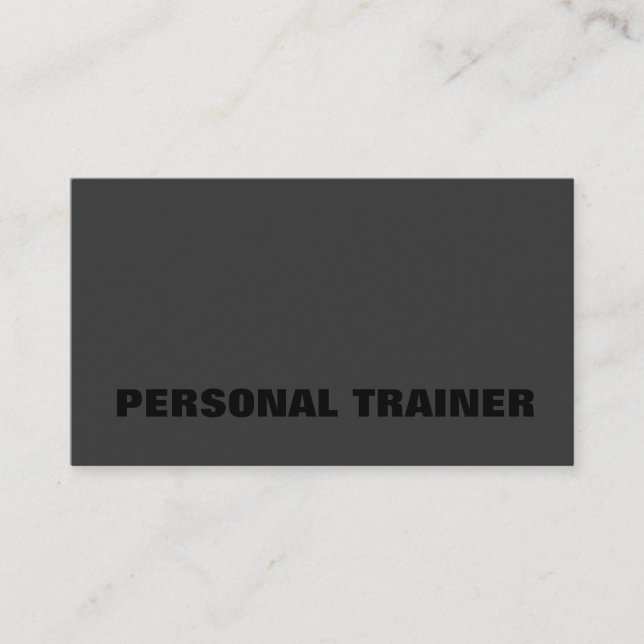 Carte De Visite Black Out Personal Trainer Fitness Sport (Devant)