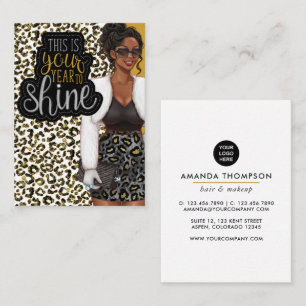 Carte de visite Black Queen Beauty Fashion Square