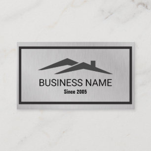 Carte De Visite Black Silver Foil Home Logo Agent immobilier
