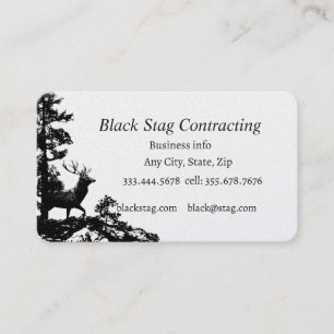 Carte De Visite Black Stag Handyman Entrepreneur