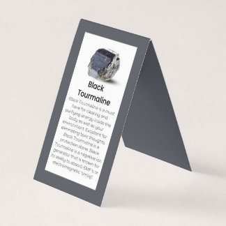 Carte De Visite Black Tourmaline Crystal Signification Bijoux Disp