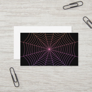 Carte De Visite Black violet orange toile d'araignée motif d'Hallo