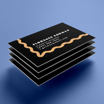 Black White et Pastel Orange Wavy Frame