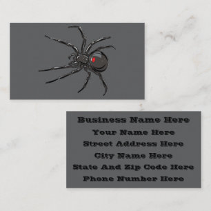 Carte De Visite Black Widow Spider Dessin original