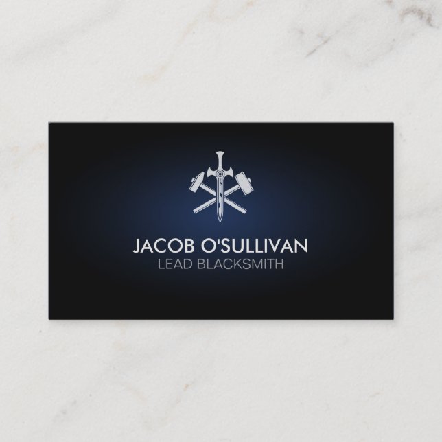 Carte De Visite Blacksmith Iron Works Metal  (Devant)