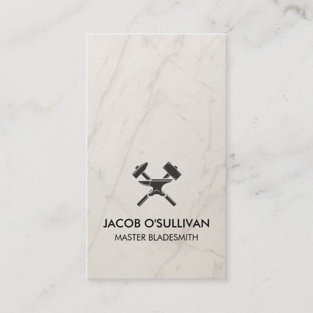 Carte De Visite Blacksmith Iron Works Metal  (Devant)