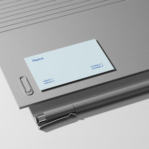 Carte de visite blanc azuréen