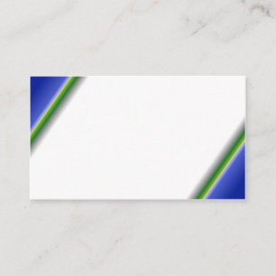 Carte de visite blanc bleu vert