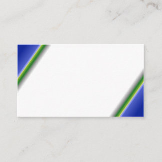 Carte de visite blanc bleu vert