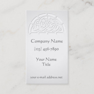 Carte De Visite Blanc celtique moderne