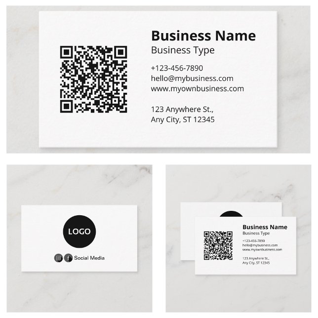 Carte De Visite Blanc clair (Plain White Business Cards)