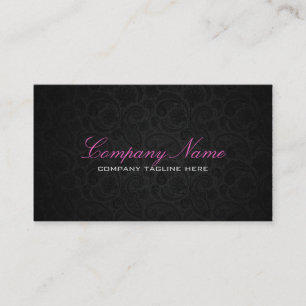 Carte De Visite Blanc clair et noir Vintage Floral Paisley dentell