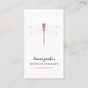 Carte De Visite Blanc créatif de nature de concepteur de libellul