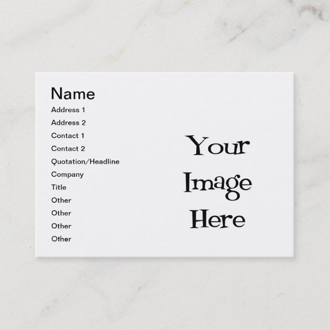 CARTE DE VISITE BLANC - CRÉEZ VOTRE PROPRE CADEAU FAIT SUR (Devant)
