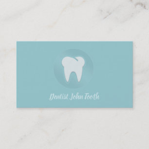 Carte de visite blanc de logo de dent de dentiste