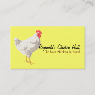 Carte de visite blanc de poulet