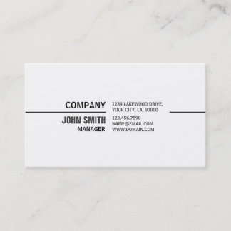 Carte De Visite Blanc élégant simple professionnel d'immobiliers