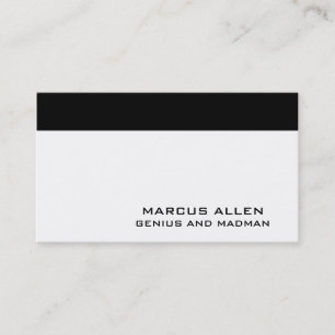 Carte De Visite Blanc et noir simples