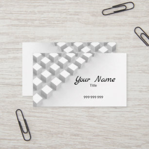 Carte De Visite Blanc moderne 3D exclusif